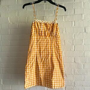 Gingham Sundress Size 4 Burnt Orange